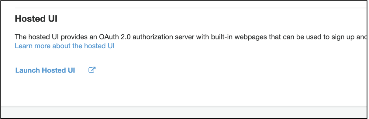 Launch Hosted UI