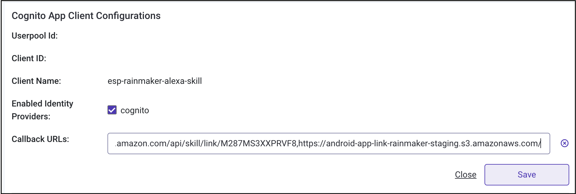 Alexa callback URLs