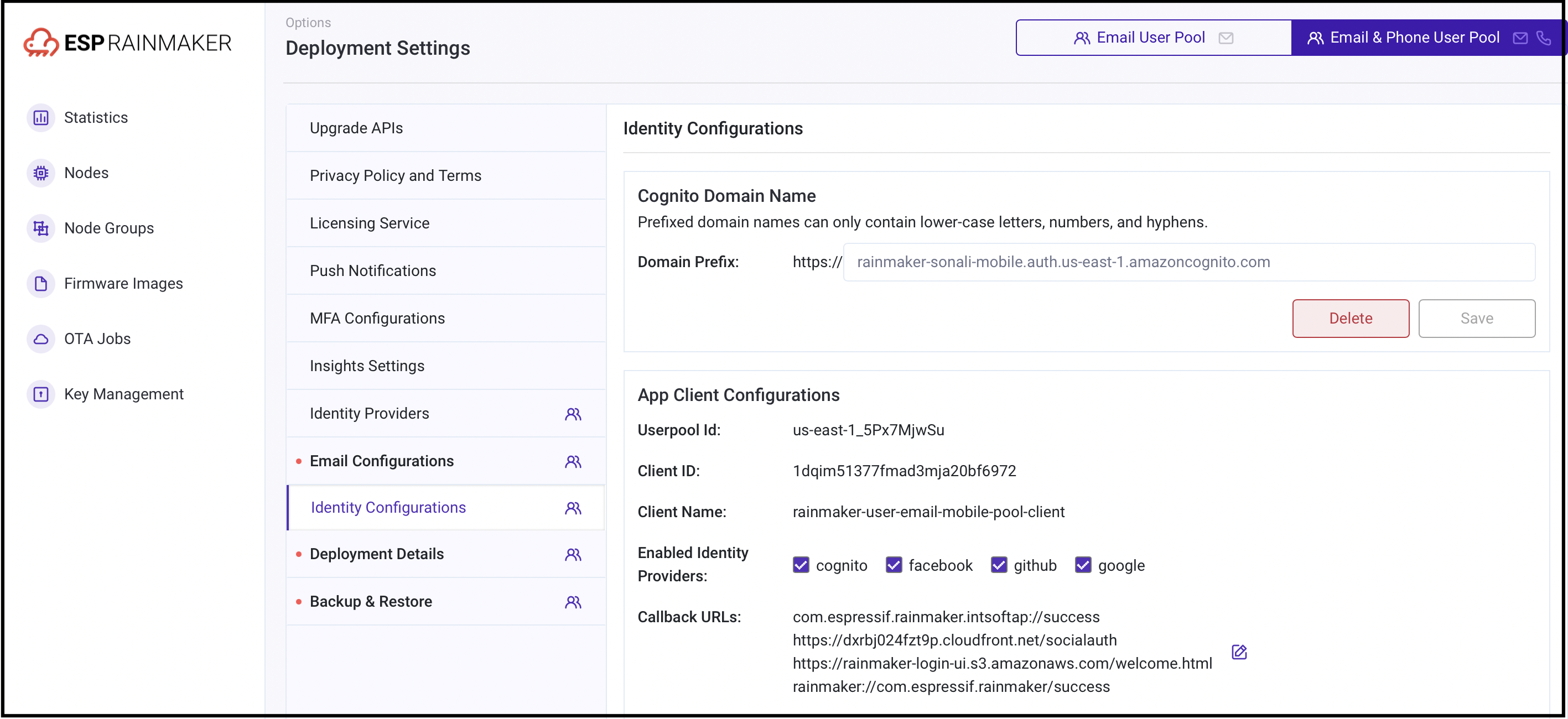 Cognito App Client 