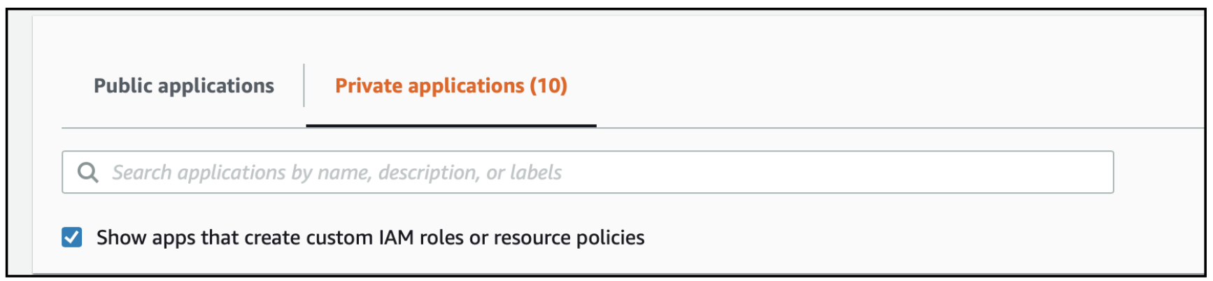SAR Private Application
