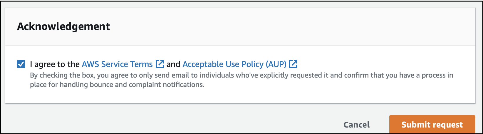 SES production access submit request