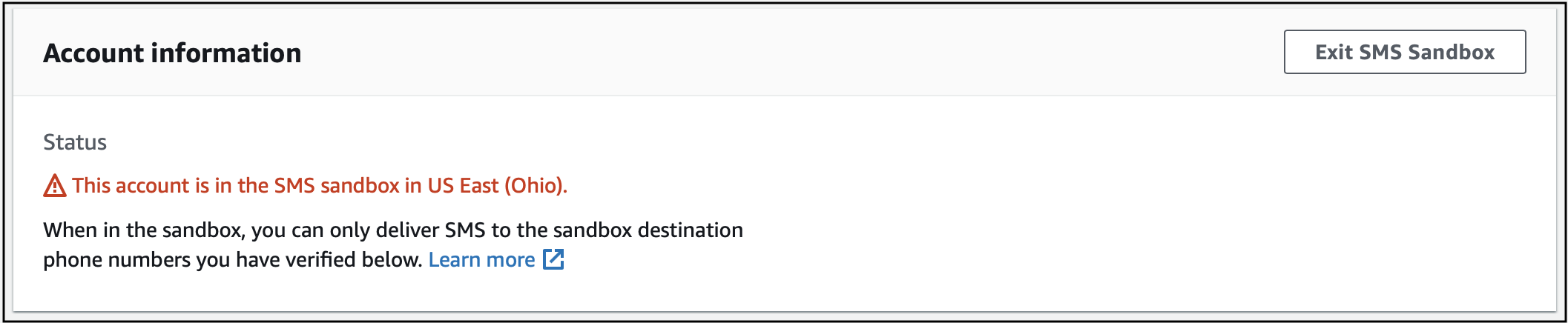Sandbox SMS
