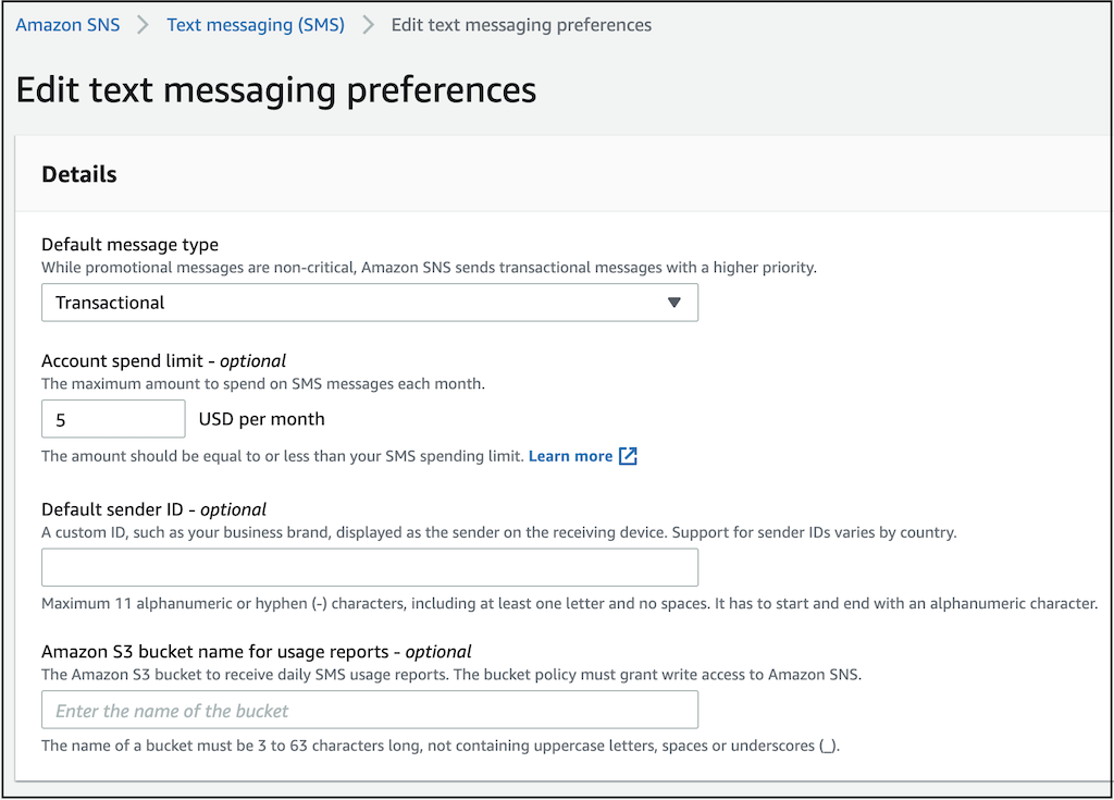 Message Preference