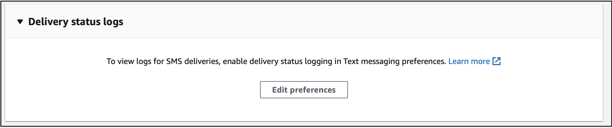SNS delivery status logs